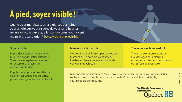 Soyez visibles lors de vos marches!