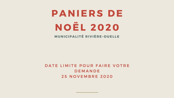 Paniers de Noël 2020