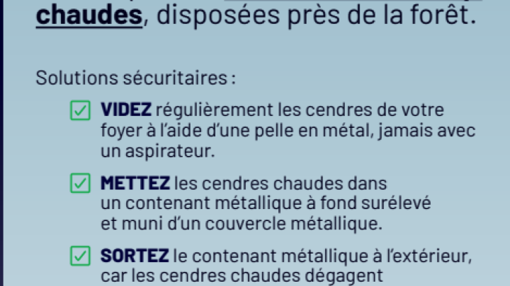 Prévention - Cendres chaudes