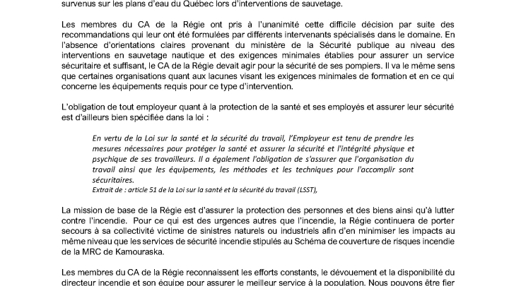 Communiqué
