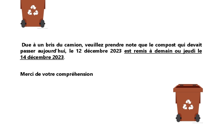 Collecte de compost -Bris
