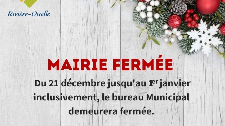 Mairie fermée