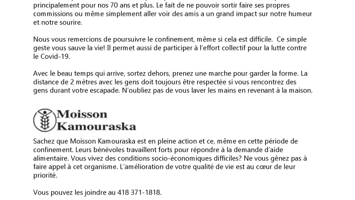 Communiqué 23 avril