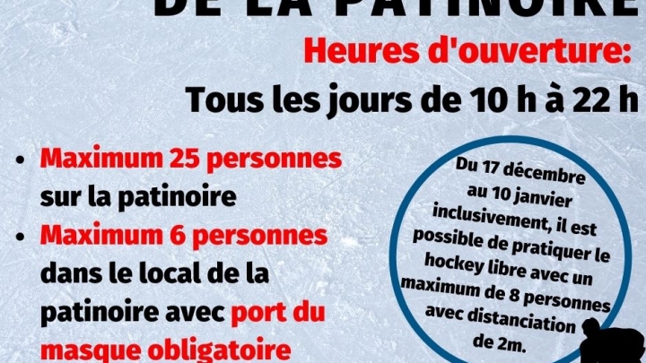 OUVERTURE DE LA PATINOIRE!