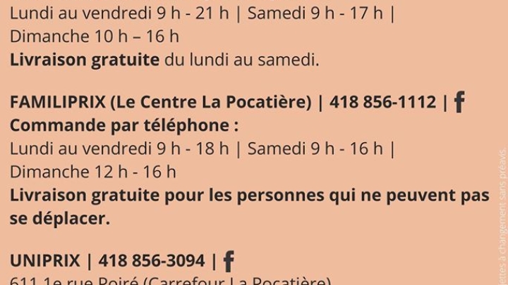 Commerces et services essentiels
