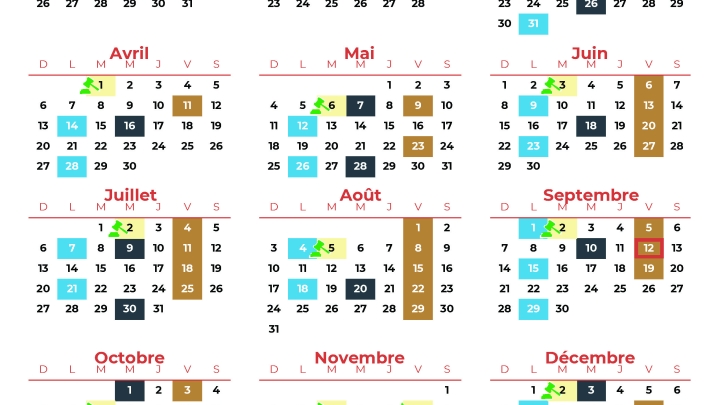 Calendrier des matières résiduelles 2025
