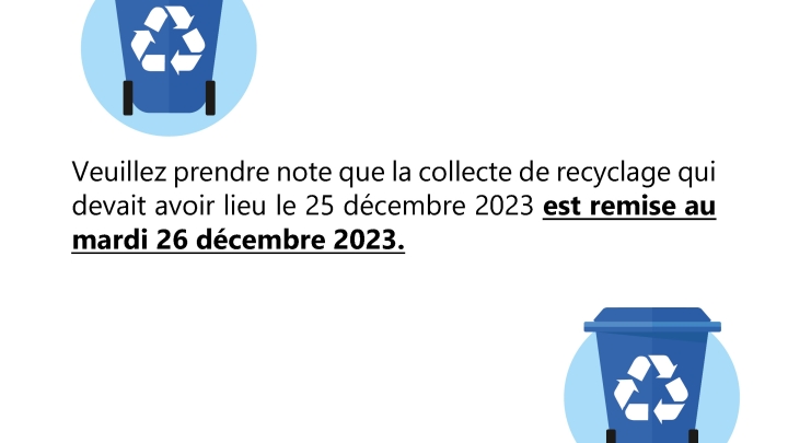 Recyclage - Changement de date