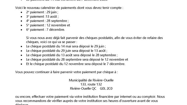 Communiqué 8 avril