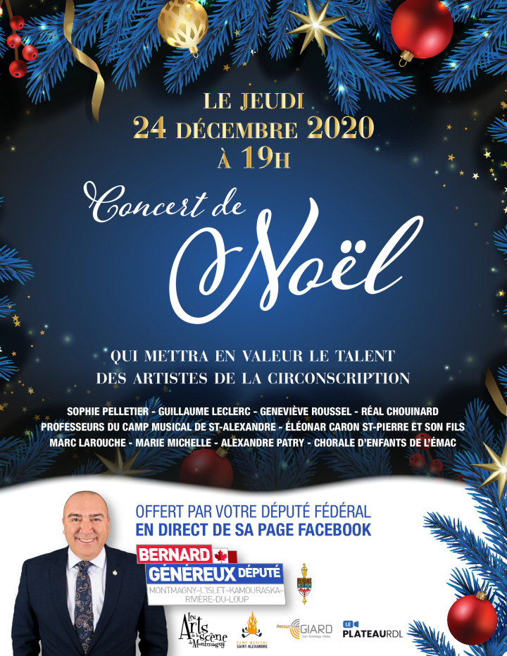 Concert de Noël virtuel, le Réveillon de Bernard