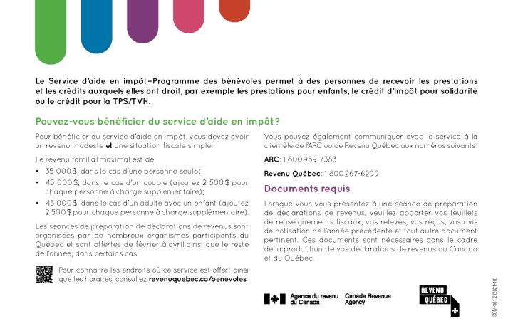 Service d'aide en impôt - Programme des bénévoles