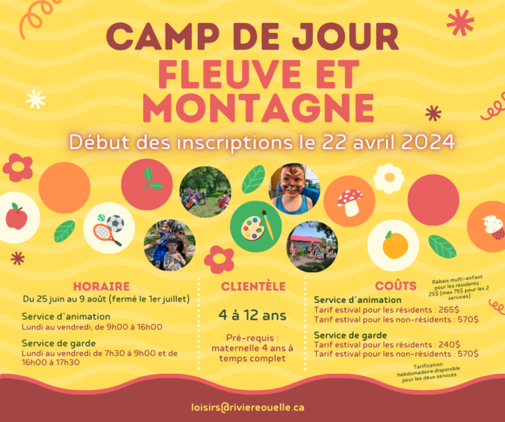 Inscription au Camp de jour 2024