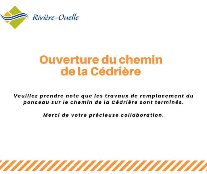 Travaux terminés - chemin de la Cédrière