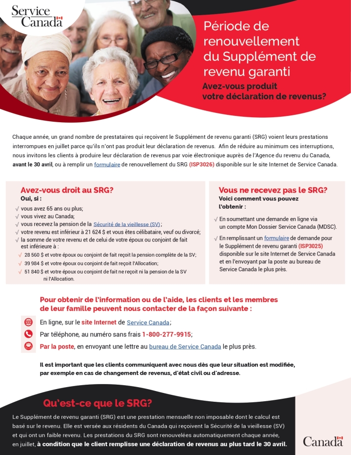 Campagne du Supplément de revenu garanti 2024
