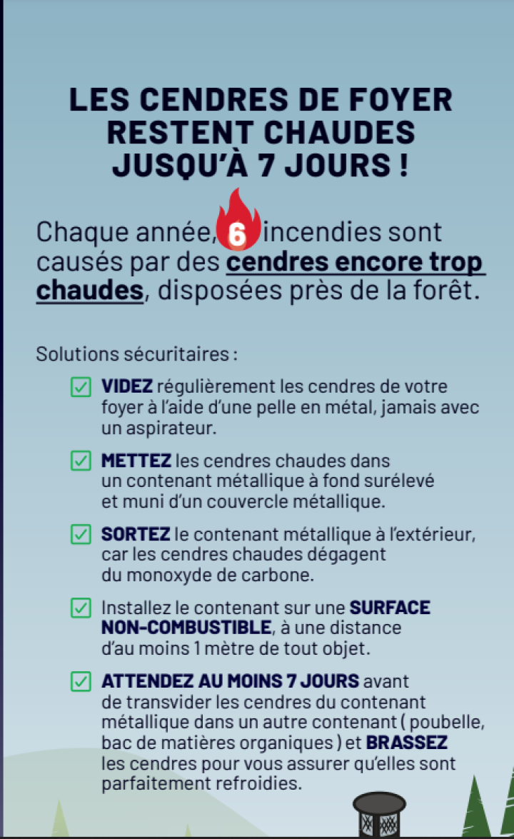 Prévention - Cendres chaudes