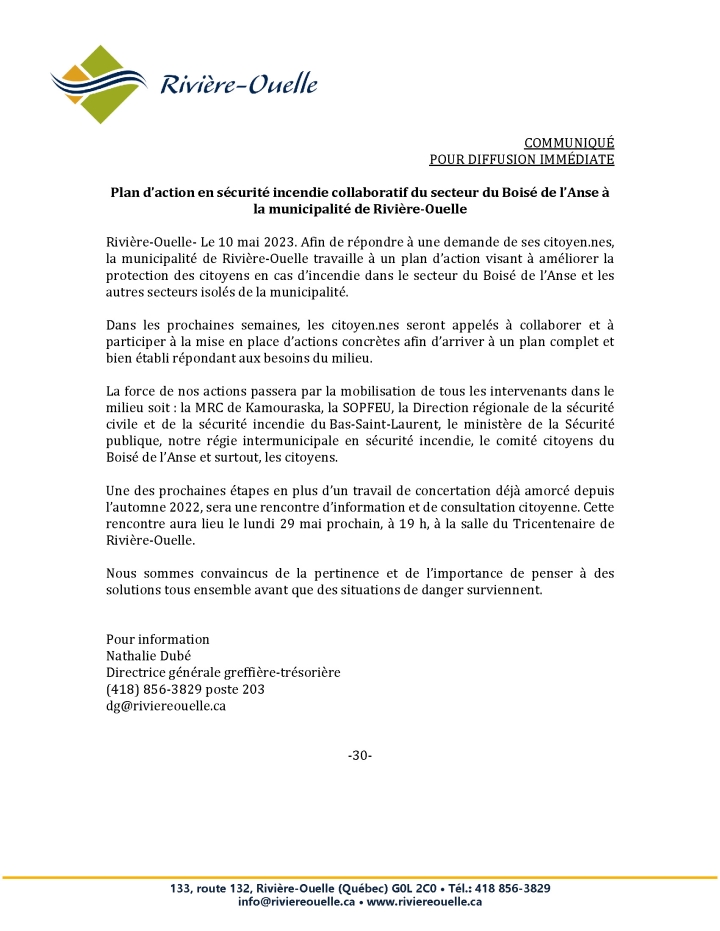 Communiqué