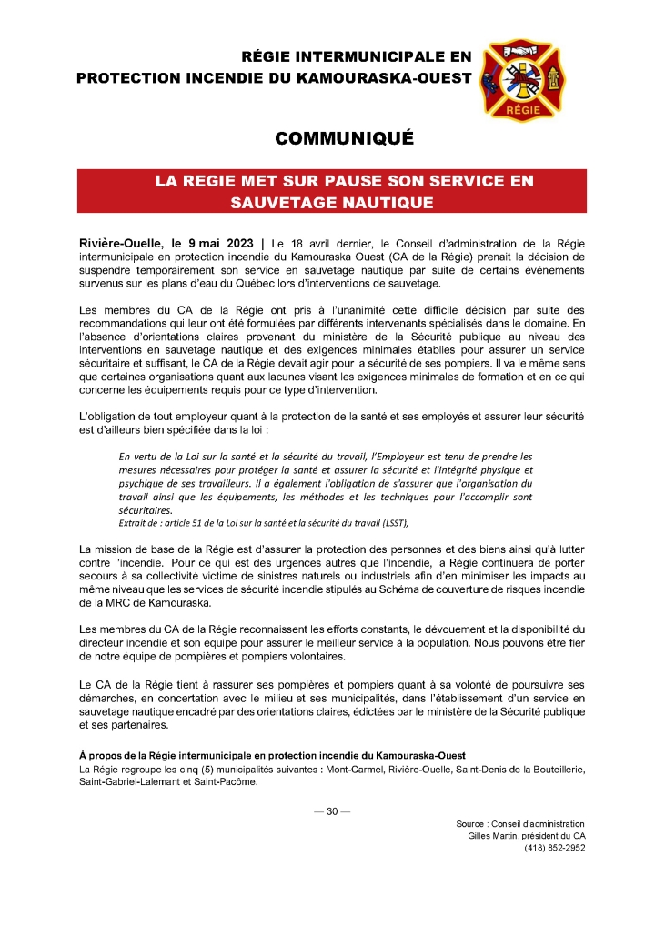 Communiqué