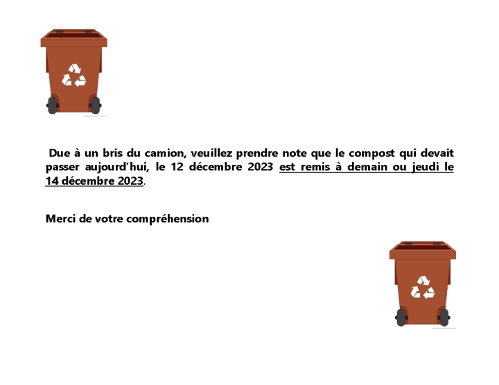 Collecte de compost -Bris