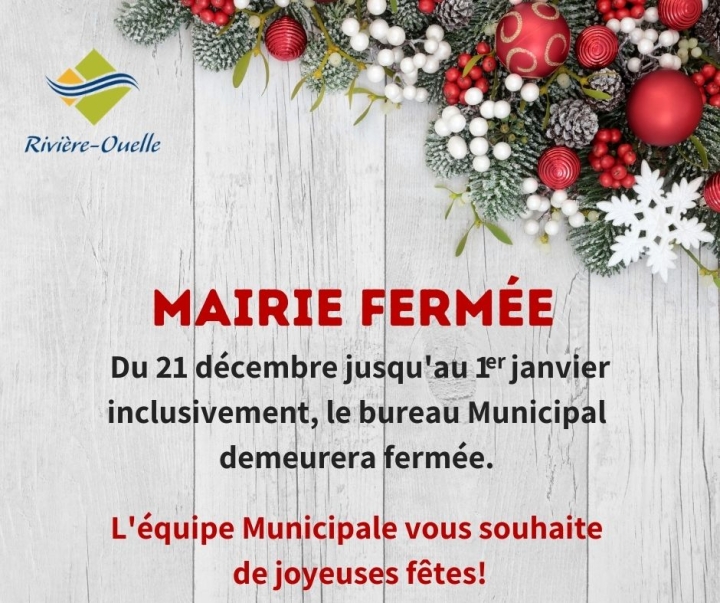 Mairie fermée