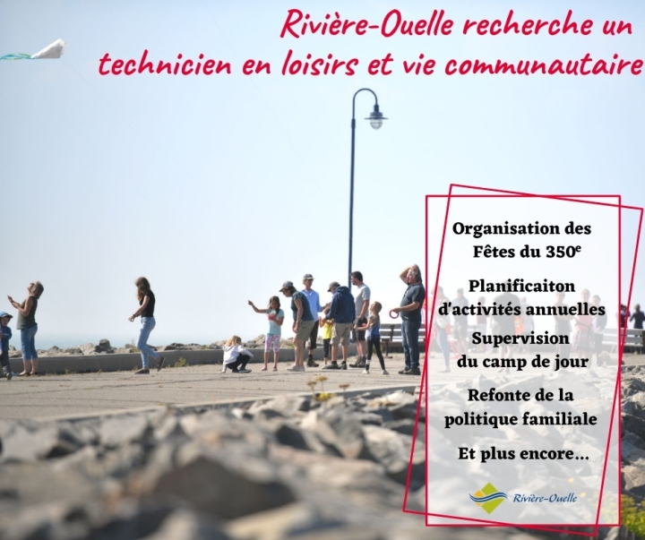 OFFRE D'EMPLOI : technicien en loisirs et vie communautaire