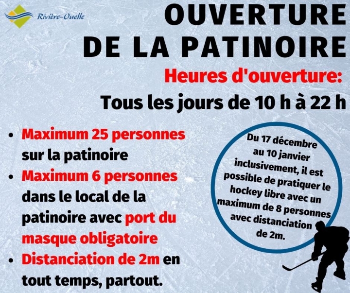 OUVERTURE DE LA PATINOIRE!
