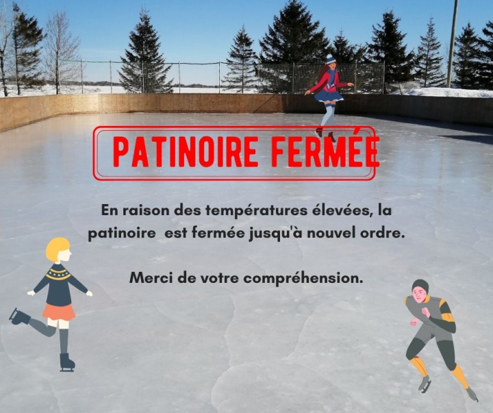 Avis public - Patinoire fermée