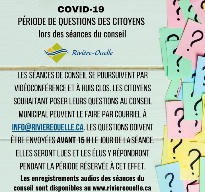 PÉRIODE DE QUESTIONS DES CITOYENS