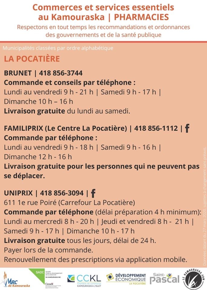 Commerces et services essentiels