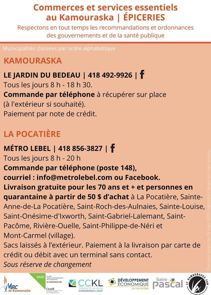 COMMERCES ET SERVICES ESSENTIELS