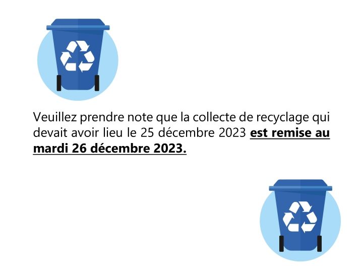 Recyclage - Changement de date
