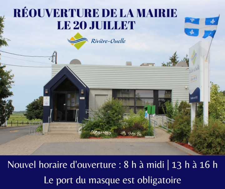 RÉOUVERTURE DE LA MAIRIE