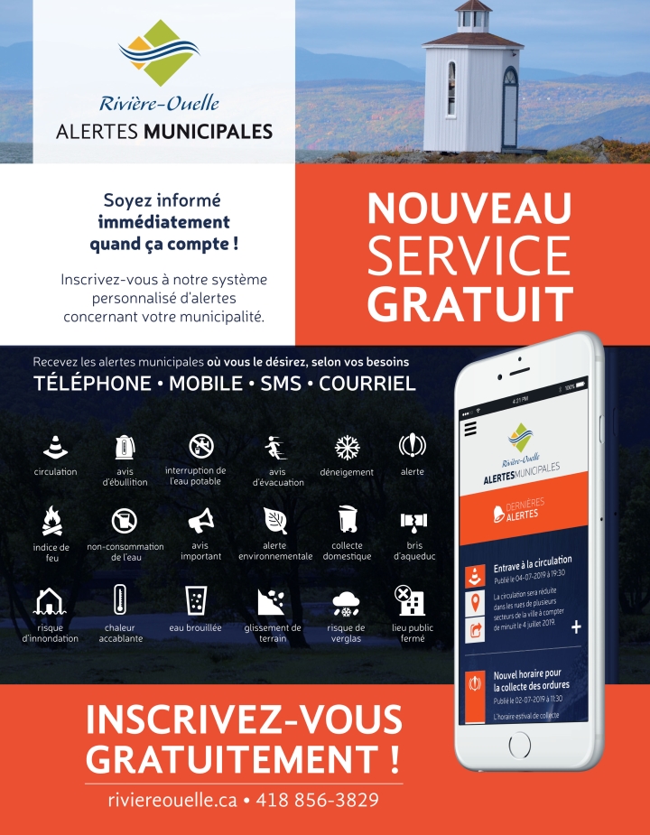 Infolettre et alerte municipale