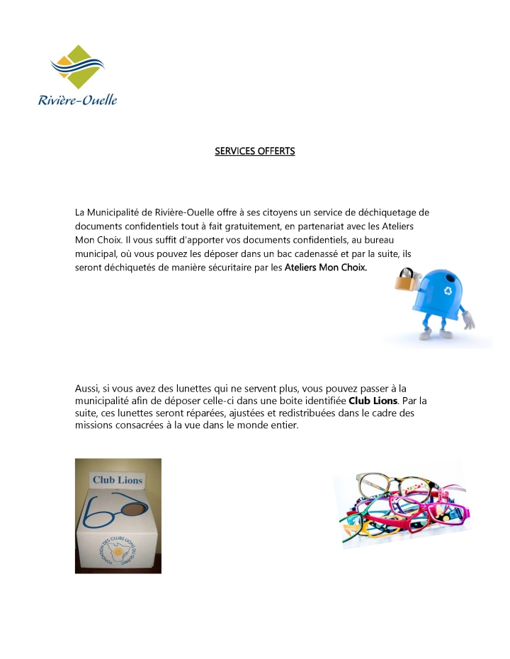 Services offerts
