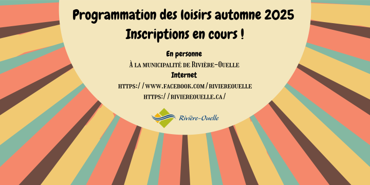 Inscriptions : programmation des loisirs de l'automne 2025